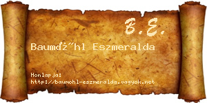 Baumöhl Eszmeralda névjegykártya